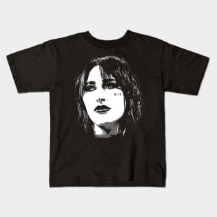 rhea ripley  black and white art Kids T-Shirt